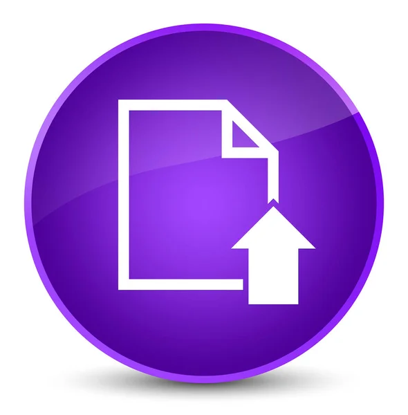 Upload document icon elegant purple round button — Stock Photo, Image