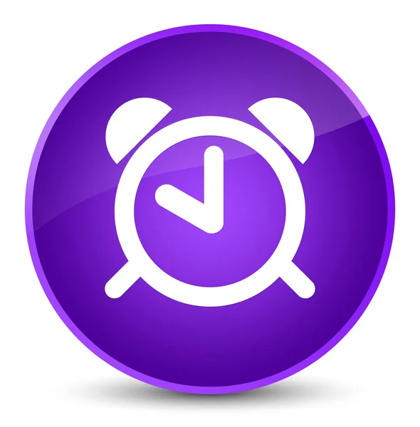 目覚まし時計アイコン エレガントな紫色の丸いボタン — ストック写真