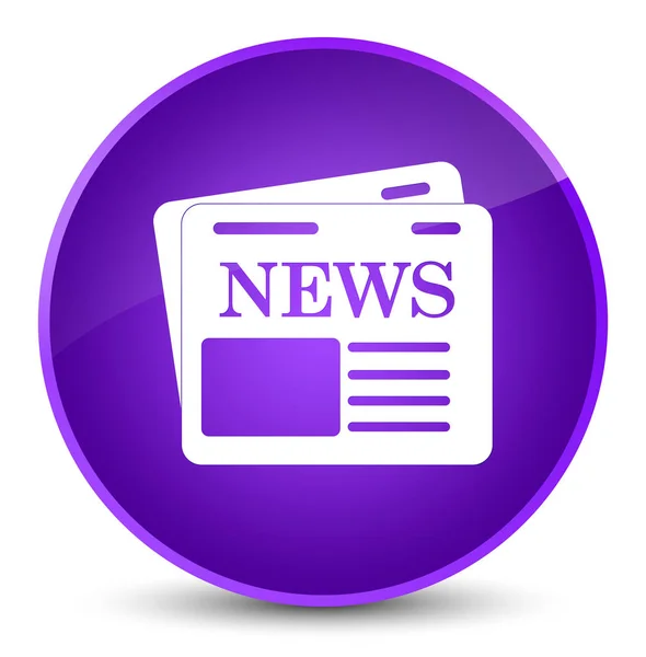 Newspaper icon elegant purple round button — Stock Photo, Image