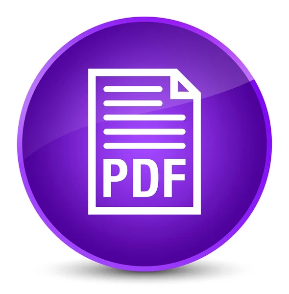 PDF icono del documento elegante botón redondo púrpura — Foto de Stock