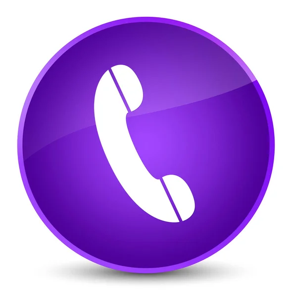 Значок телефону елегантна фіолетова кругла кнопка — стокове фото