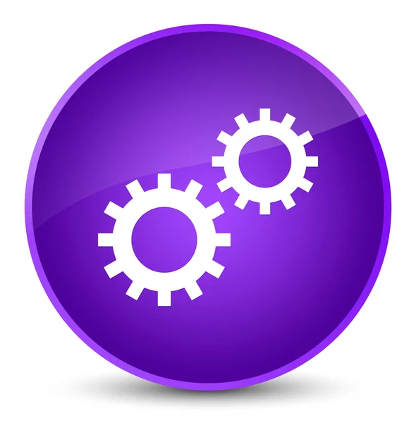 Process icon elegant purple round button — Stock Photo, Image