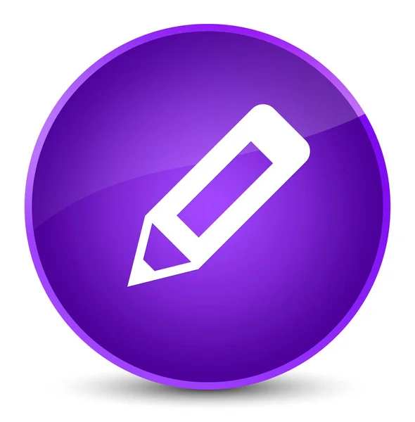 Pencil icon elegant purple round button — Stock Photo, Image