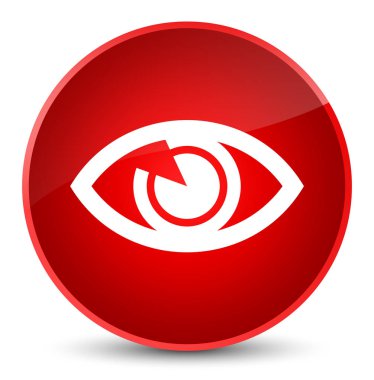 Göz simgesi zarif kırmızı yuvarlak düğmesi