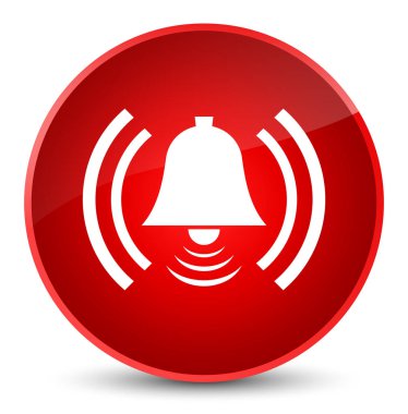 Alarm simgesi zarif kırmızı yuvarlak düğmesi
