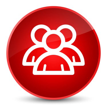 Grup simgesi zarif kırmızı yuvarlak düğmesi