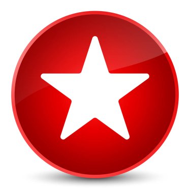 Yıldız simgesi zarif kırmızı yuvarlak düğmesi