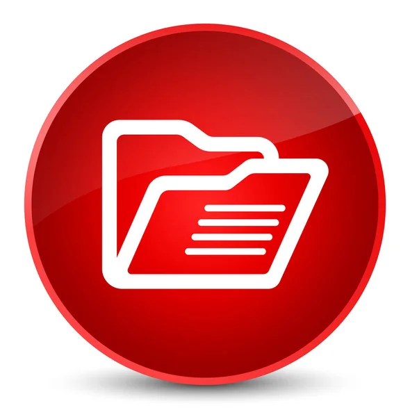 Folder icon elegant red round button