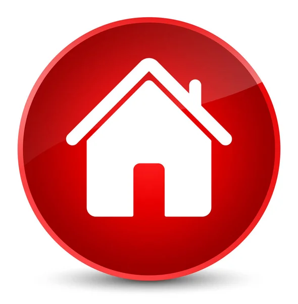 ホーム アイコン エレガントな赤い丸ボタン — ストック写真