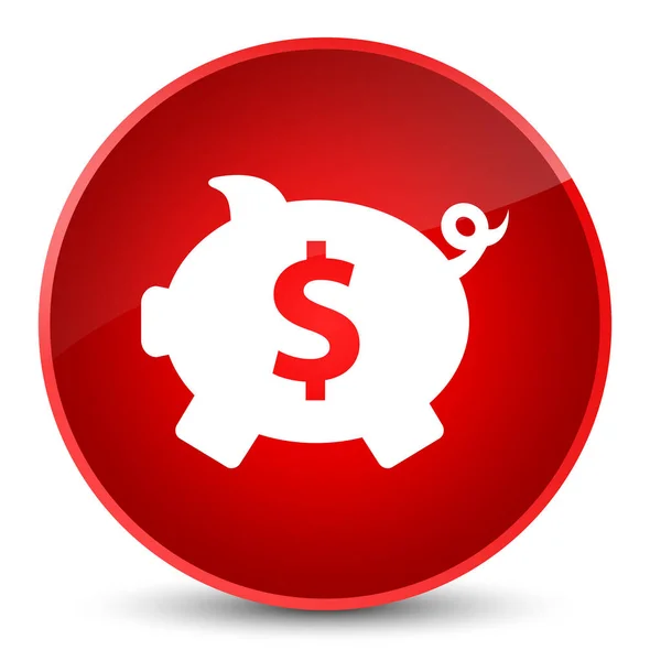 Piggy bank dollar sign icon elegant red round button — Stock Photo, Image