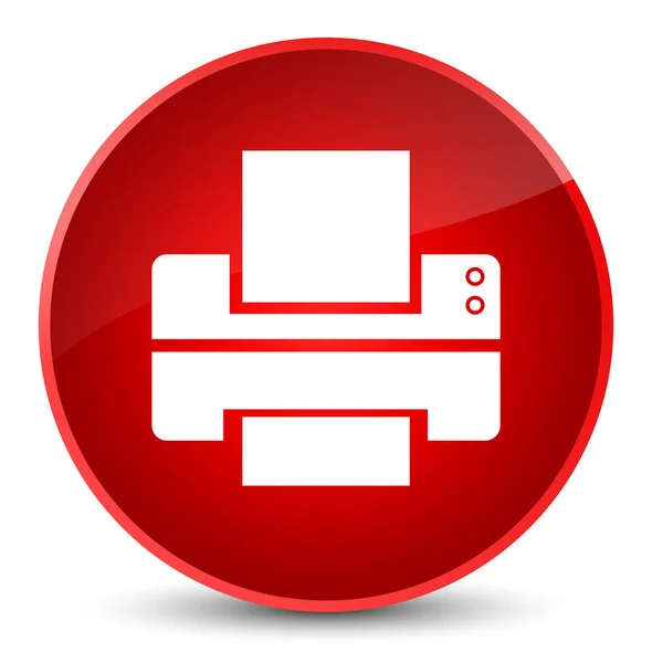 Printer icon elegant red round button — Stock Photo, Image