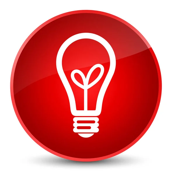 Glühbirnensymbol eleganter roter runder Knopf — Stockfoto