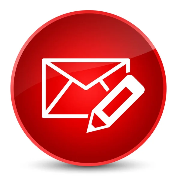 Upravit ikonu elegantní červené kulaté tlačítko e-mail — Stock fotografie