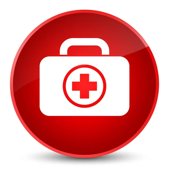 Zestaw pierwszej pomocy elegancki czerwony okrągły przycisk — Zdjęcie stockowe