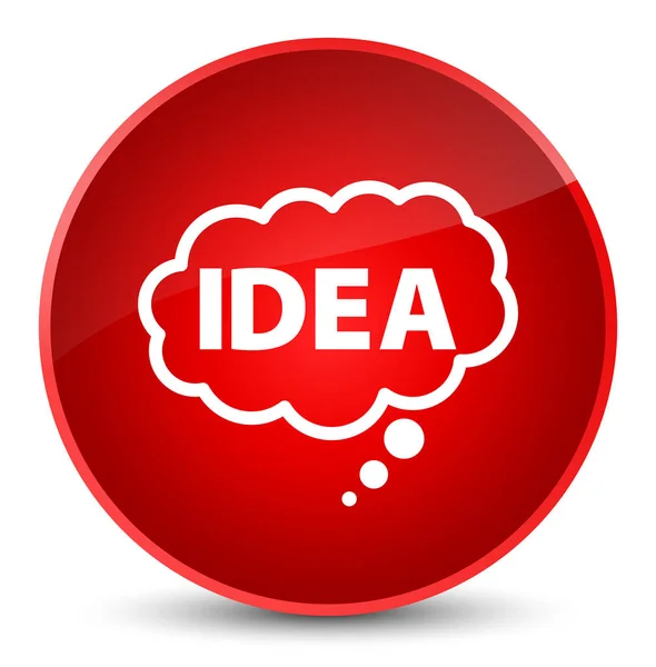 Idea bolla icona elegante rosso pulsante rotondo — Foto Stock