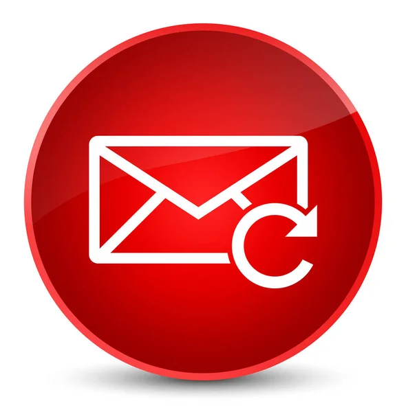 电子邮件图标优雅红色圆形按钮刷新 — 图库照片