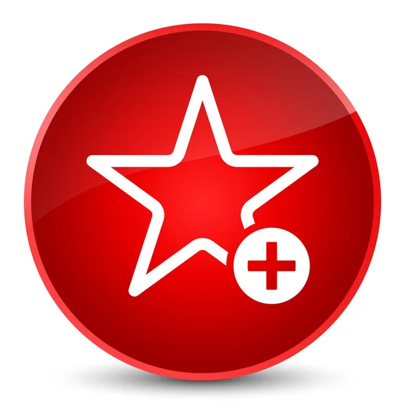 Adicionar ao ícone favorito elegante botão redondo vermelho — Fotografia de Stock
