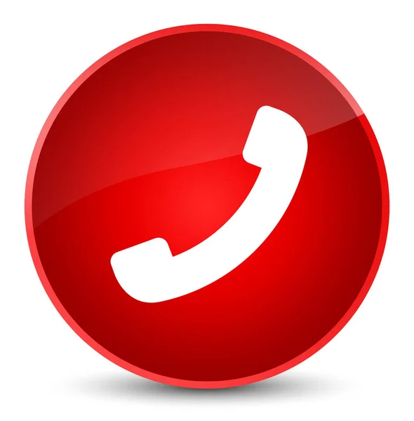 Phone icon elegant red round button — Stock Photo, Image