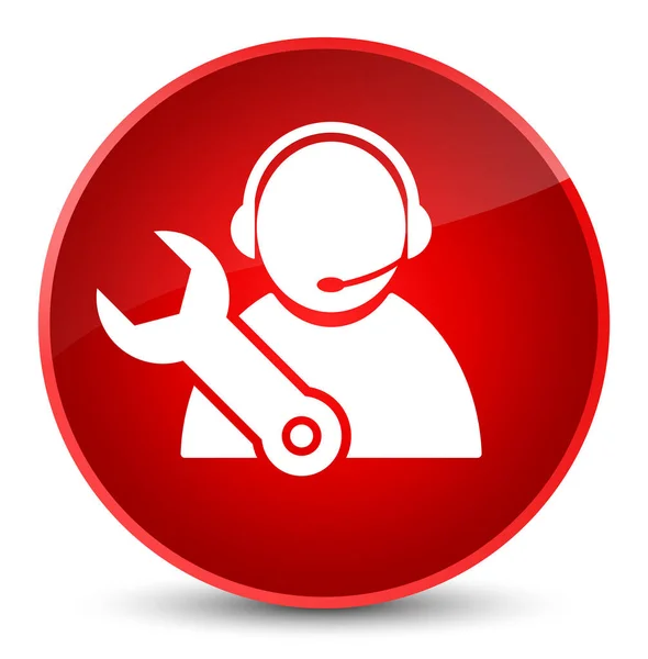 Tech support icon elegant red round button — Stock Photo, Image