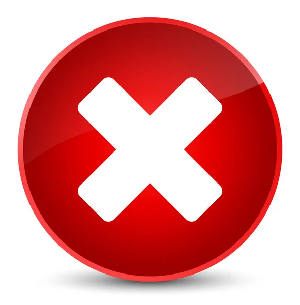 Cancelar icono elegante botón redondo rojo —  Fotos de Stock