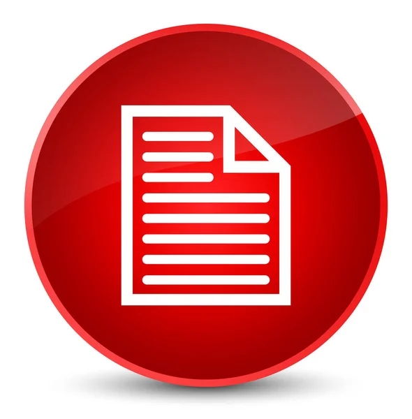 Icona pagina documento elegante pulsante rotondo rosso — Foto Stock