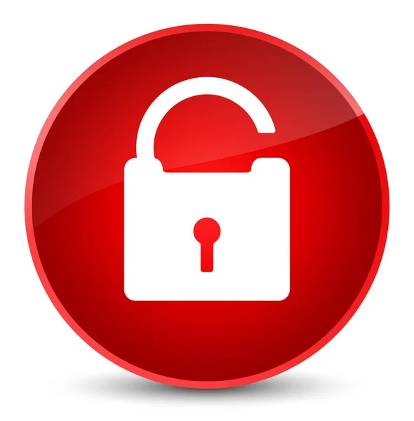 Unlock icon elegant red round button — Stock Photo, Image