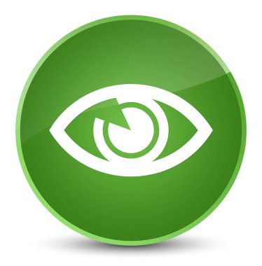 Göz simgesi zarif yumuşak yeşil yuvarlak düğmesi