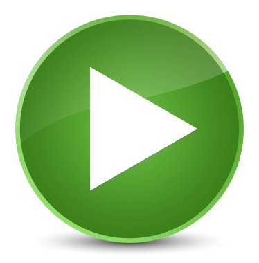 Yürüt simgesi zarif yumuşak yeşil yuvarlak düğmesi