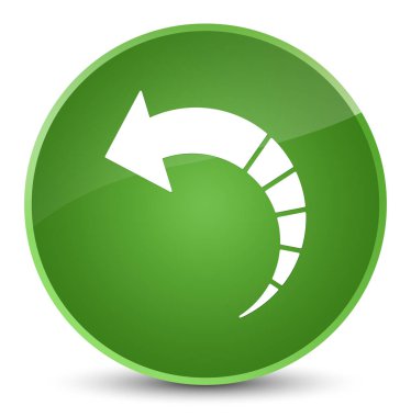 Ok simgesi zarif yumuşak yeşil yuvarlak geri düğmesi