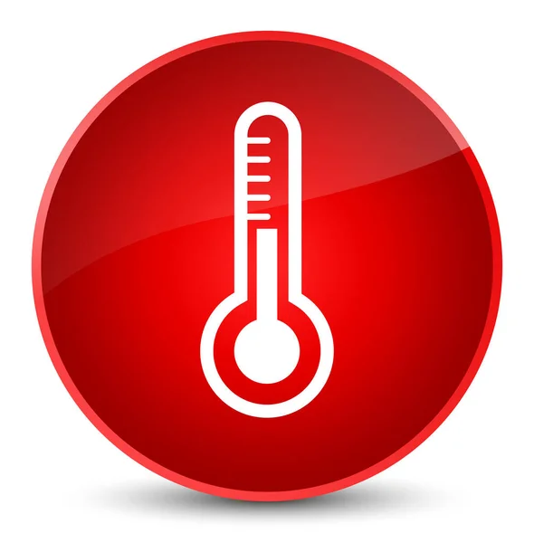 Thermometer-Symbol eleganter roter runder Knopf — Stockfoto