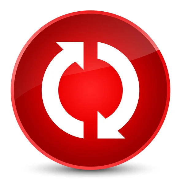 Оновити піктограму елегантної червоної круглої кнопки — стокове фото