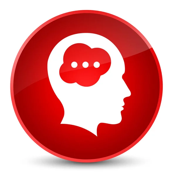 Hersenen hoofd pictogram elegante rode, ronde knop — Stockfoto