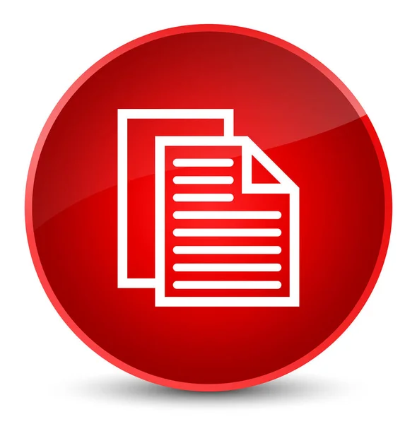 Document pages icon elegant red round button