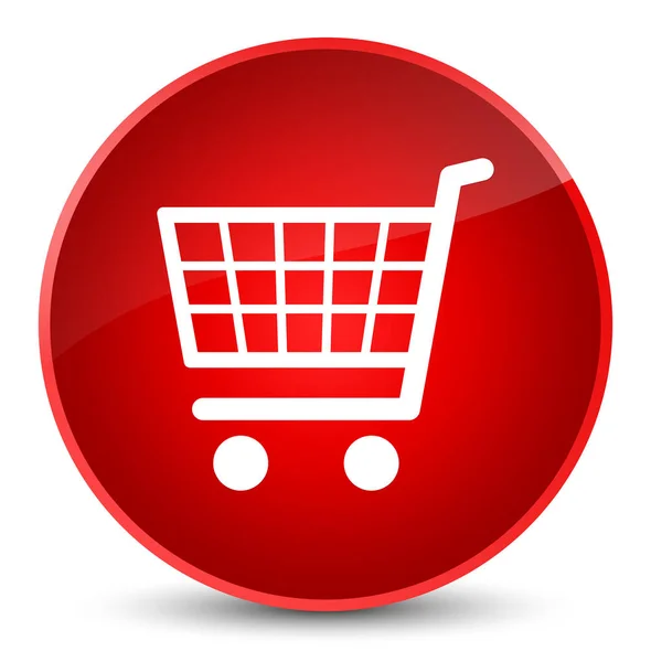 Icono de comercio electrónico elegante botón redondo rojo —  Fotos de Stock