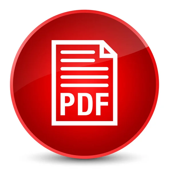 Icona del documento PDF elegante pulsante rotondo rosso — Foto Stock