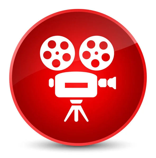 Video camera icon elegant red round button — Stock Photo, Image