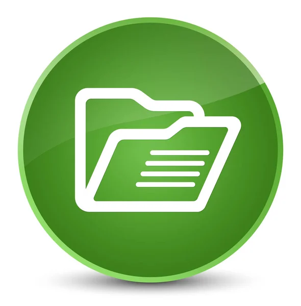 Folder icon elegant soft green round button — Stock Photo, Image