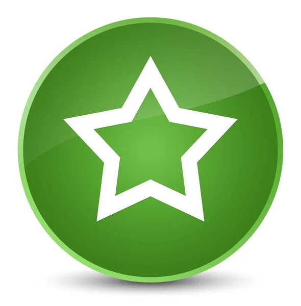 Ikonu hvězdičky elegantní měkké zelené kulaté tlačítko — Stock fotografie