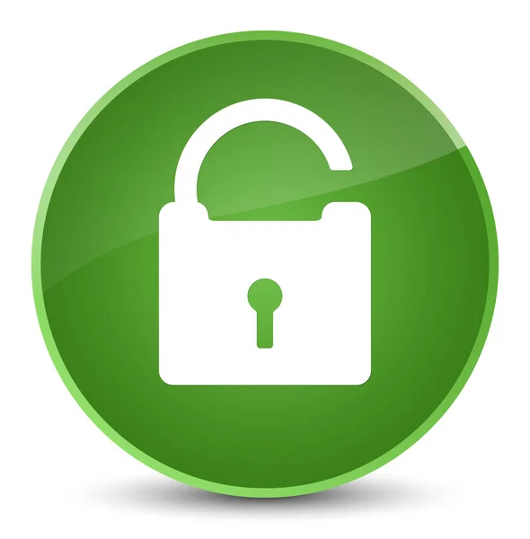 Unlock icon elegant soft green round button — Stock Photo, Image
