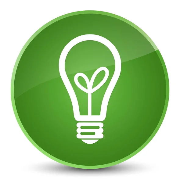 Glühbirnen-Symbol elegante weiche grüne runde Taste — Stockfoto