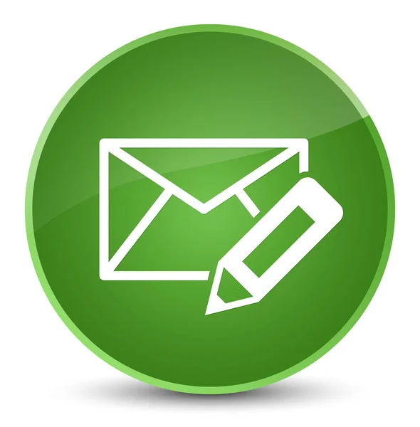 Modifica icona email elegante morbido pulsante rotondo verde — Foto Stock