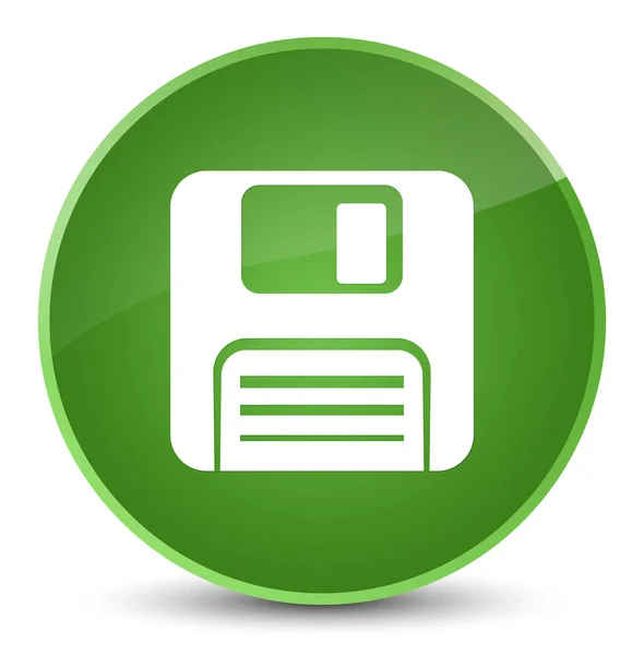 Floppy disk icon elegant soft green round button — Stock Photo, Image