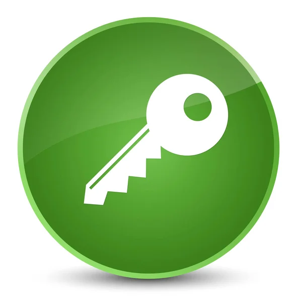 Κομψό μαλακό πράσινο εικονίδιο κλειδιού στρογγυλό κουμπί — Φωτογραφία Αρχείου