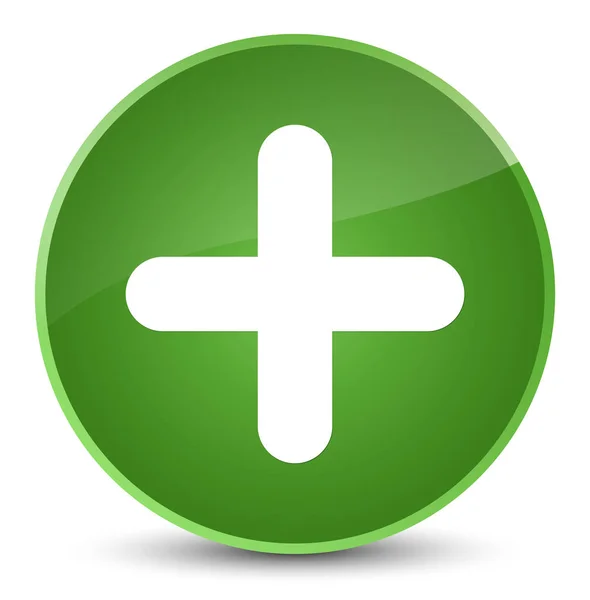 プラス アイコン エレガントな柔らかい緑丸ボタン — ストック写真