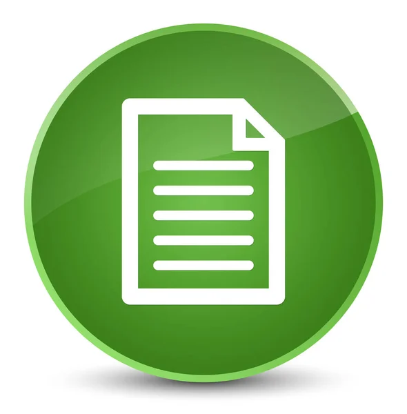 Ícone de página elegante botão redondo verde suave — Fotografia de Stock
