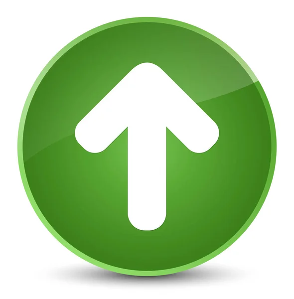 Ok simgesi zarif yumuşak yeşil yuvarlak düğmesini upload — Stok fotoğraf