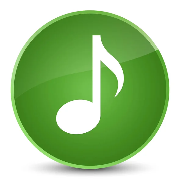 Hudební ikona elegantní měkké zelené kulaté tlačítko — Stock fotografie