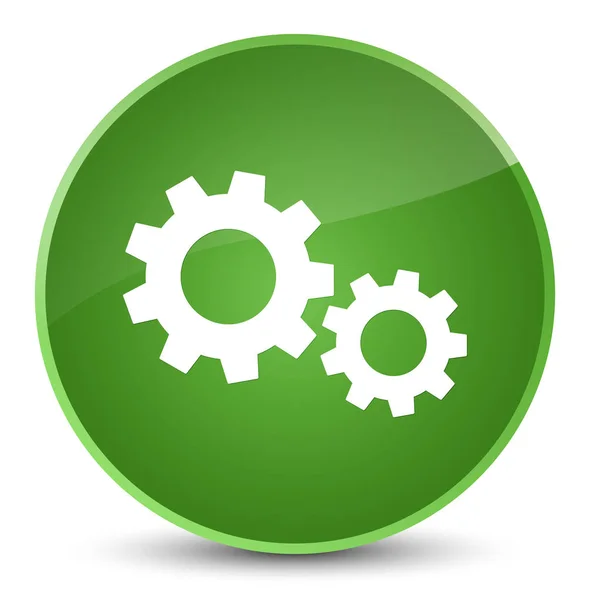 过程图标优雅软绿色圆形按钮 — 图库照片