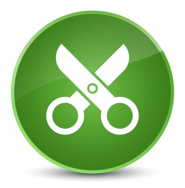 Makas kutsal kişilerin resmi zarif yumuşak yeşil yuvarlak düğme