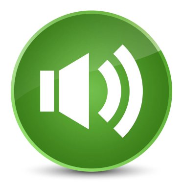 Ses simgesini zarif yumuşak yeşil yuvarlak düğmesi